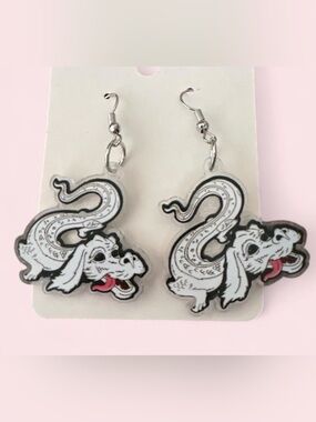 Falcor 80s Neverending Story Dragon 2D Acrylic Dangle Earrings
